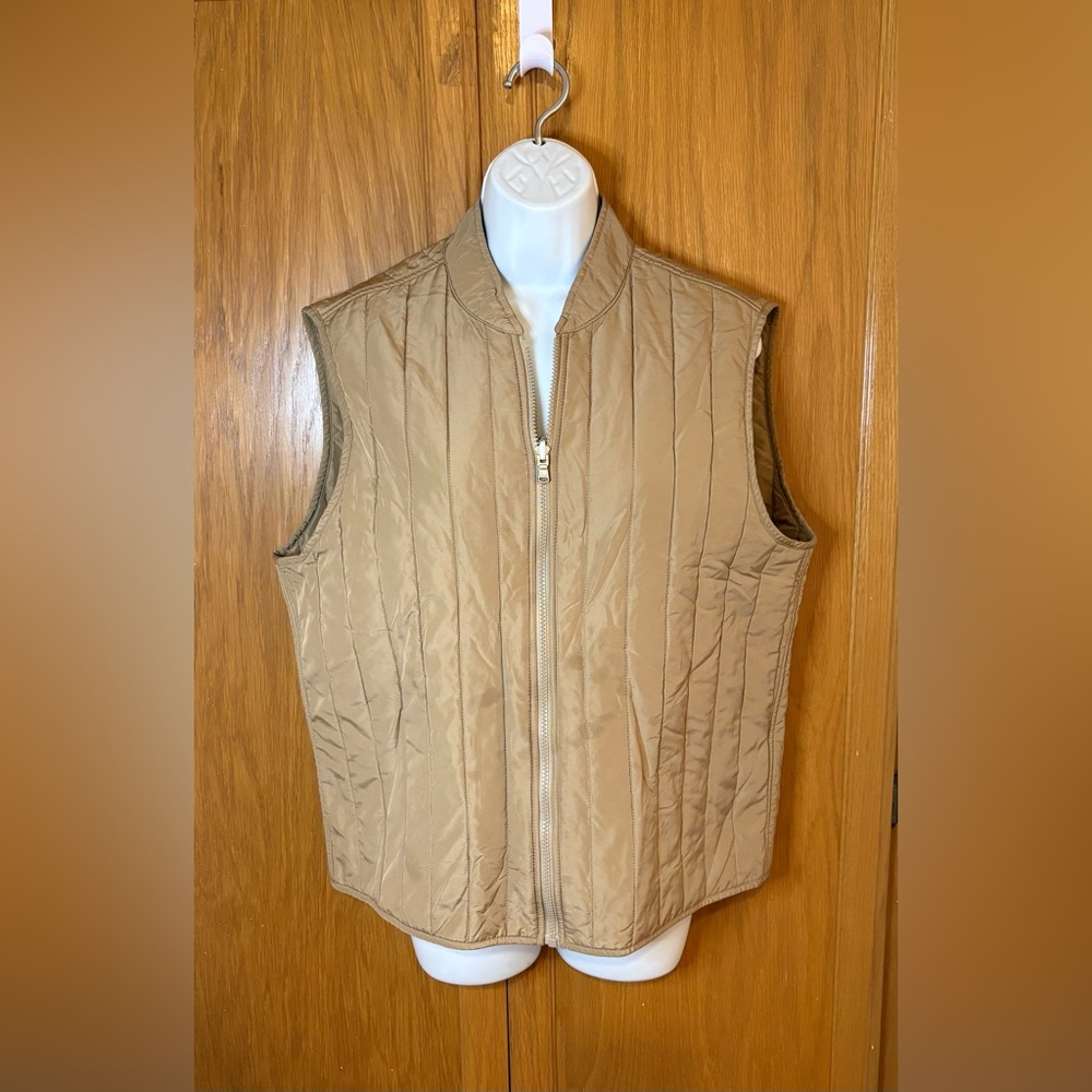 Michael Kors Tan Quilted Vest Size M Women’s